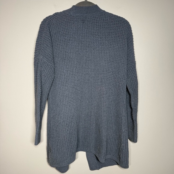 Toad&Co Open Front Knit Cardigan Blue Long Sleeve Womens Size L - Picture 4 of 5